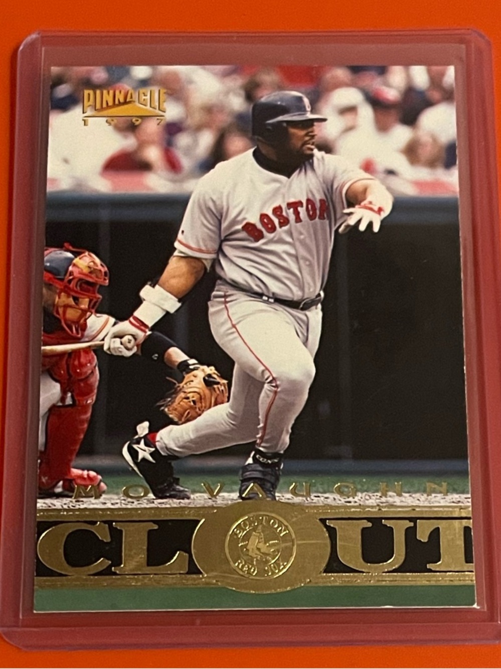 Mo Vaughn #190 1997 Pinnacle Clout Baseball Trading Card